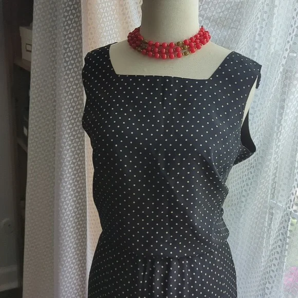 DANY Polkadot Black Skirt Set Made in Italy - Picture 7 of 17